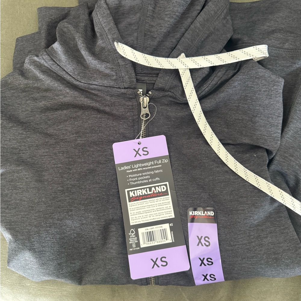 Kirkland Signature Gray Full-Zip Hoodie